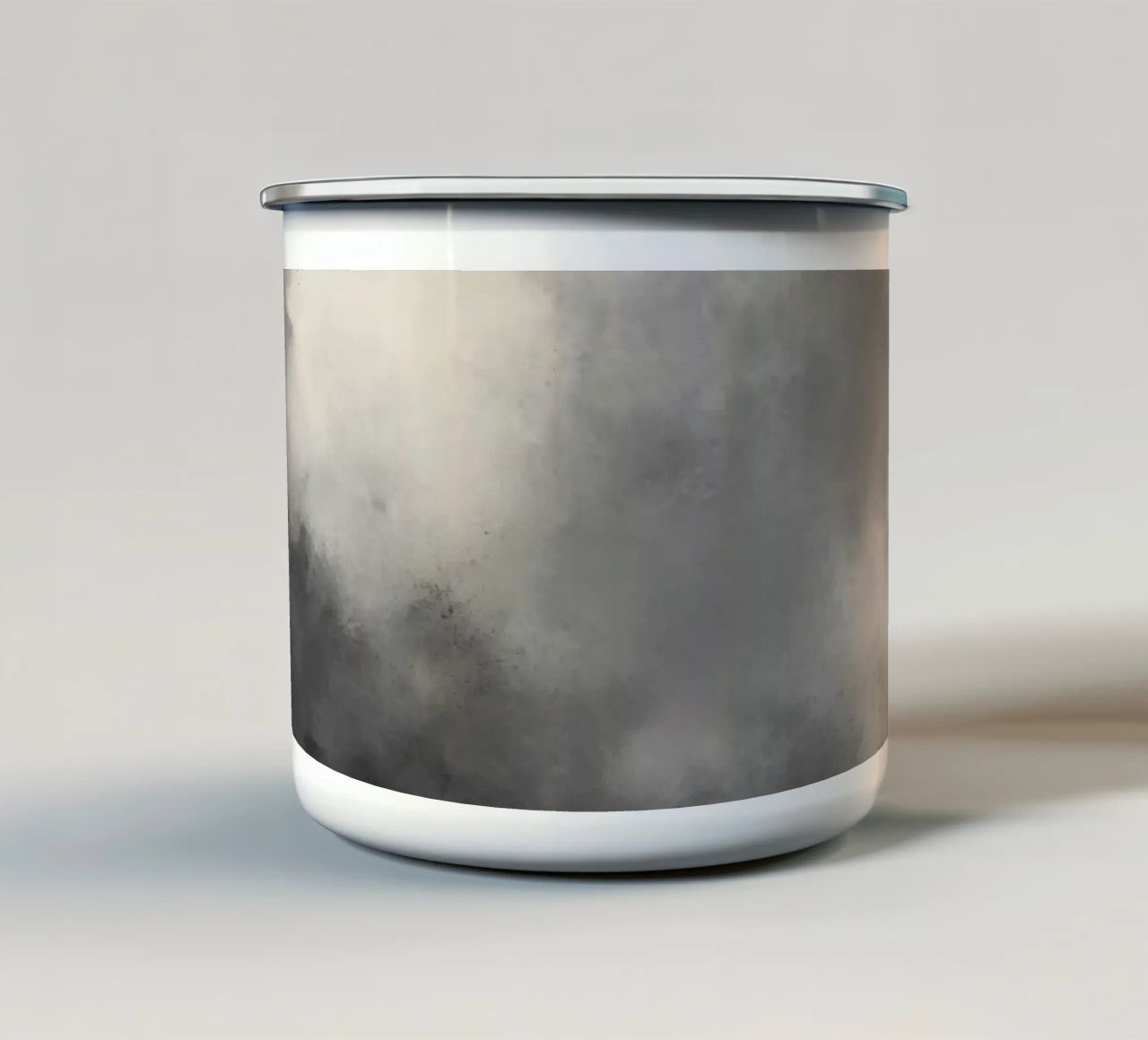Dynamisch abstract behang met wervelende wolken en sof emaille mok van DesignDoodle