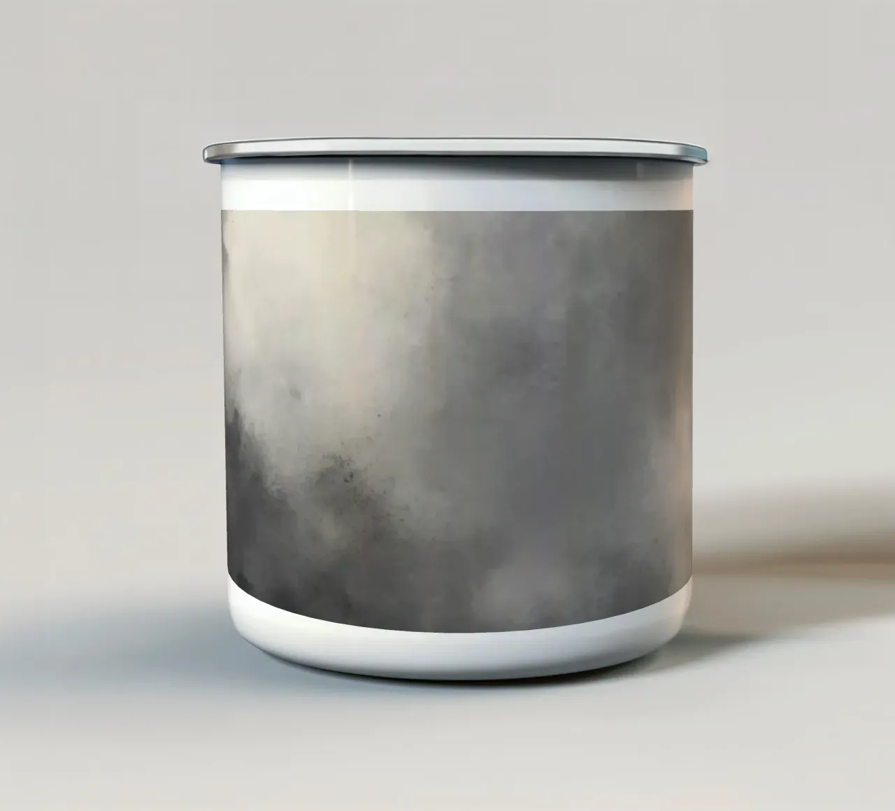 Papier peint abstrait dynamique représentant des nuages tourbillonnants et des sof mug en émail de DesignDoodle