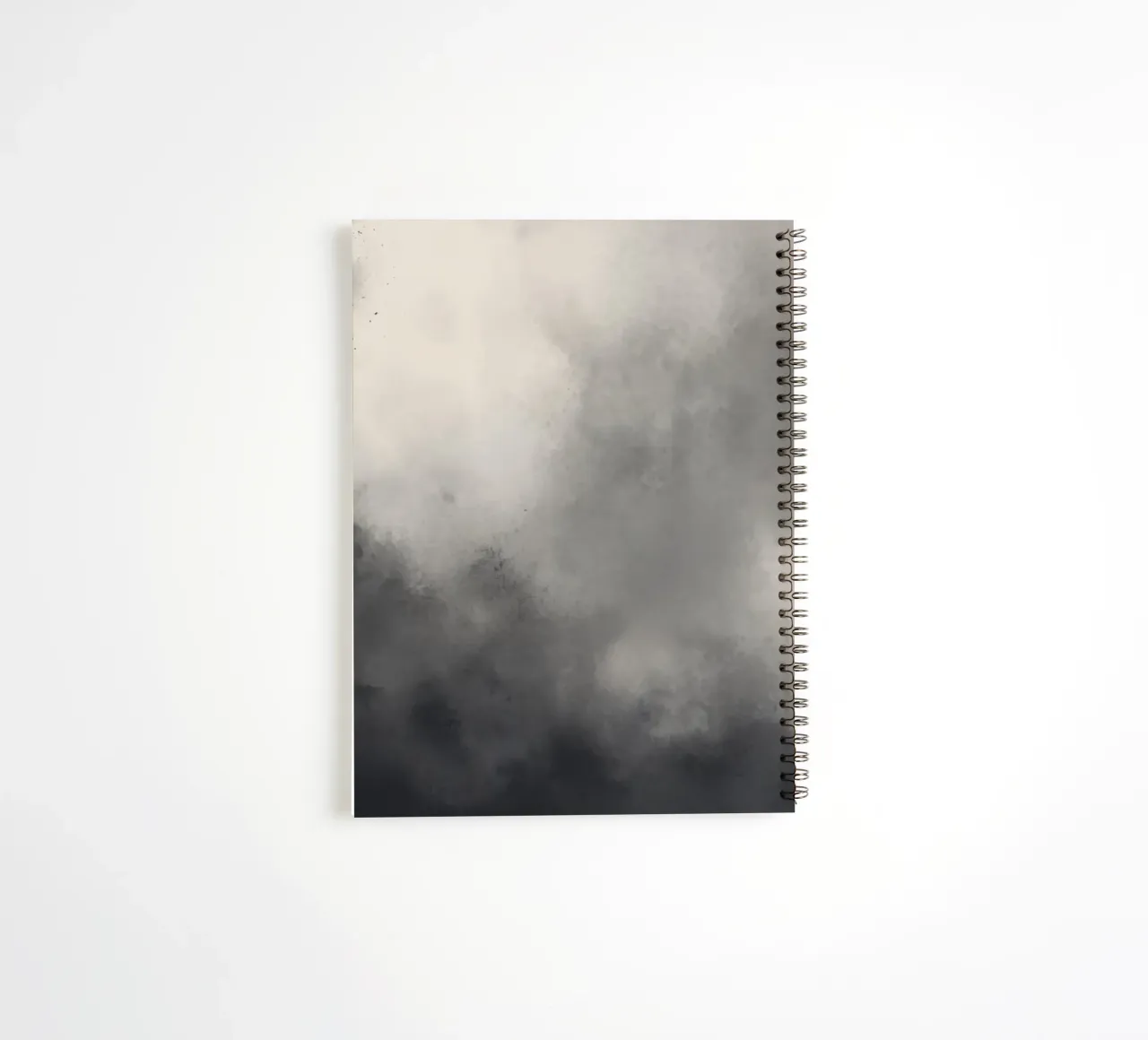 Dynamic abstract wallpaper featuring swirling clouds and sof spiral notebook by DesignDoodle