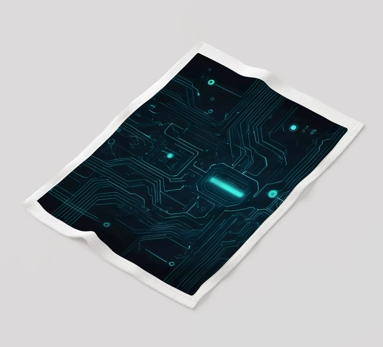 Intricate abstract background design featuring glowing lines fleece blanket by DesignDoodle