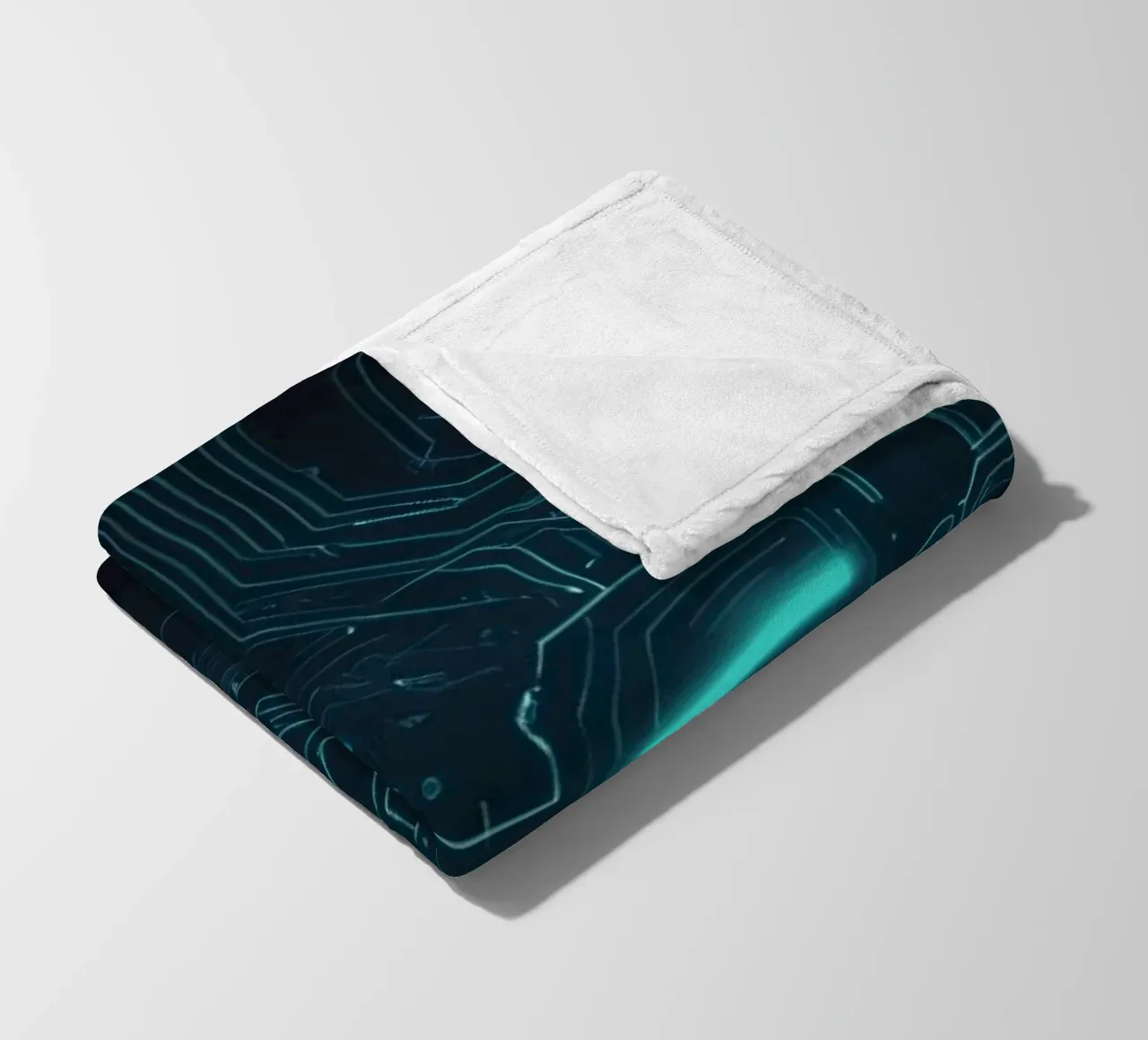 Intricate abstract background design featuring glowing lines fleece blanket by DesignDoodle