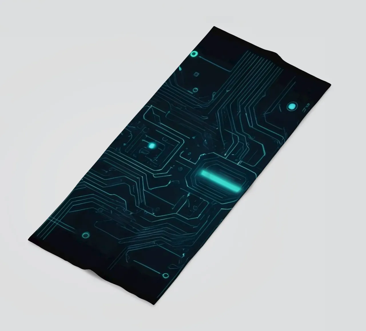 Intricate abstract background design featuring glowing lines beach towel by DesignDoodle