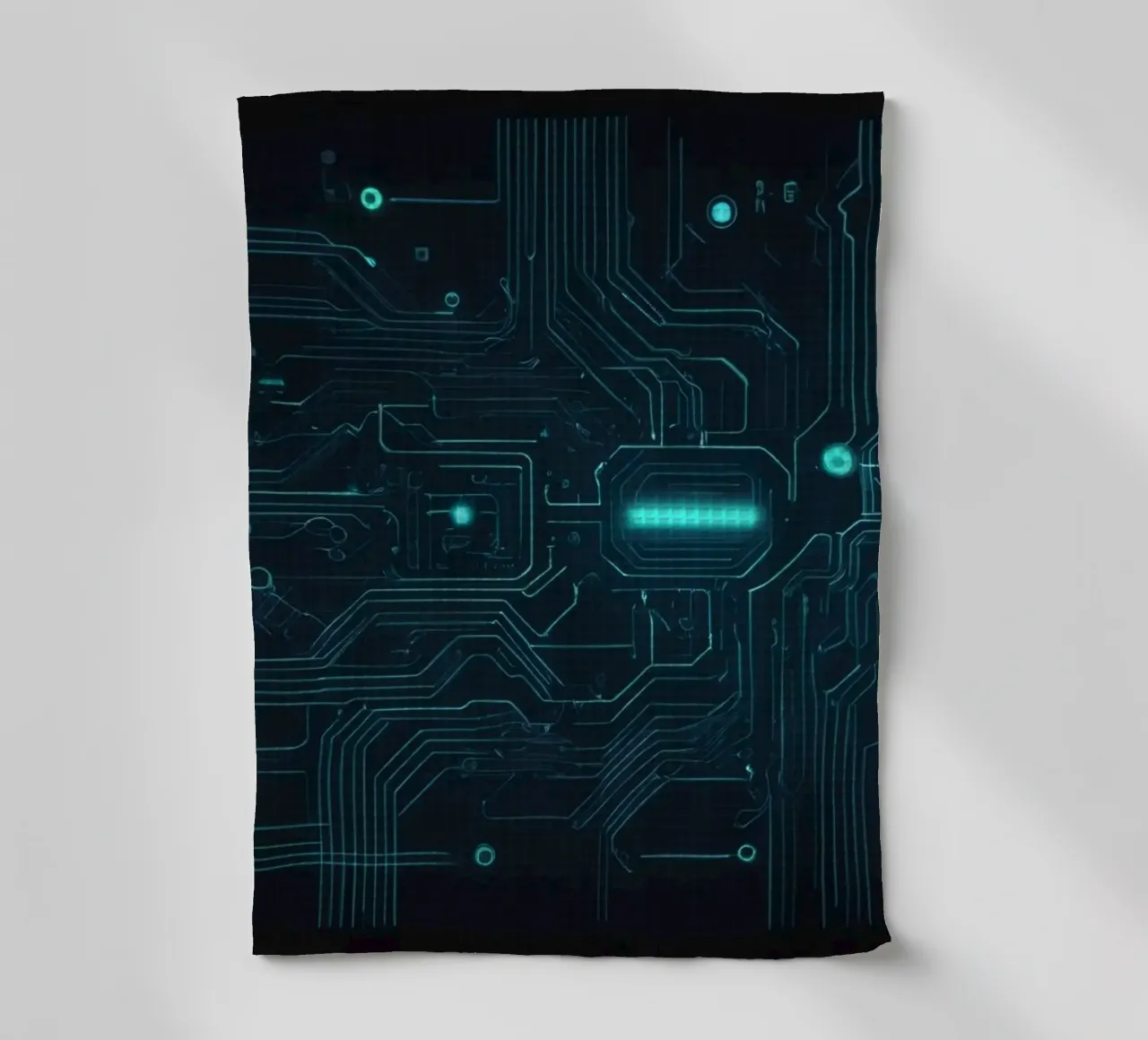 Fond abstrait complexe avec des lignes lumineuses torchon de DesignDoodle