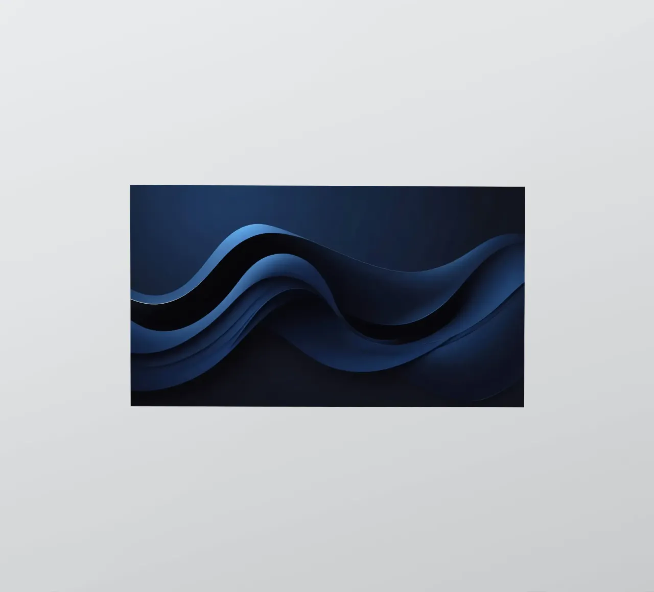Waves of deep blue create a soothing abstract background sticker by DesignDoodle
