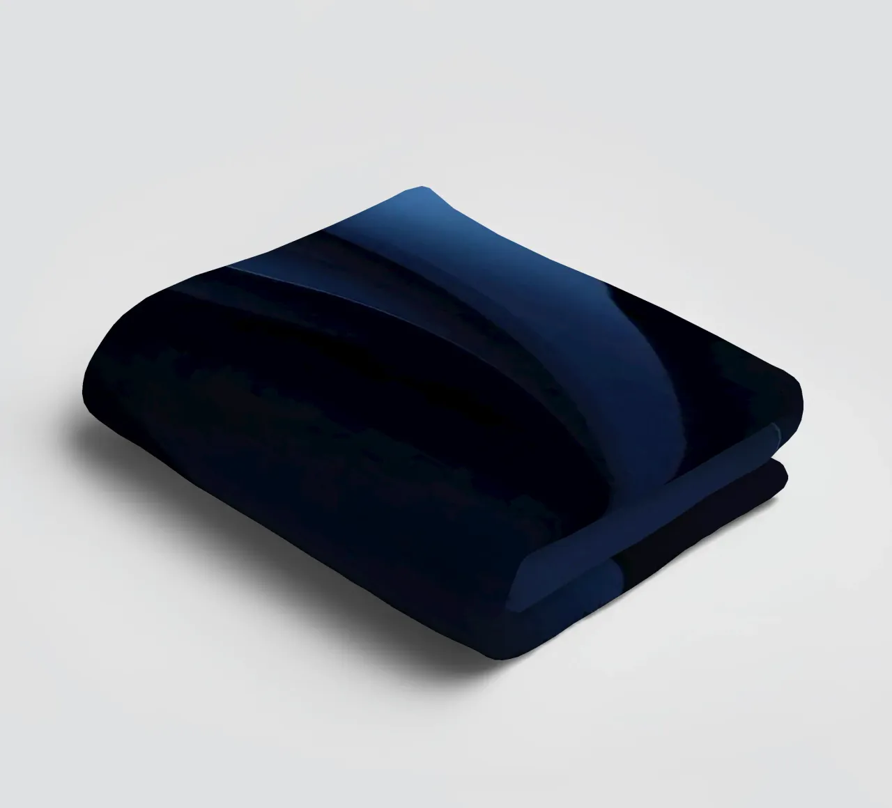 Waves of deep blue create a soothing abstract background towel by DesignDoodle