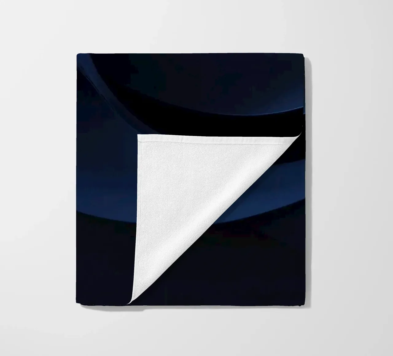 Waves of deep blue create a soothing abstract background beach towel by DesignDoodle