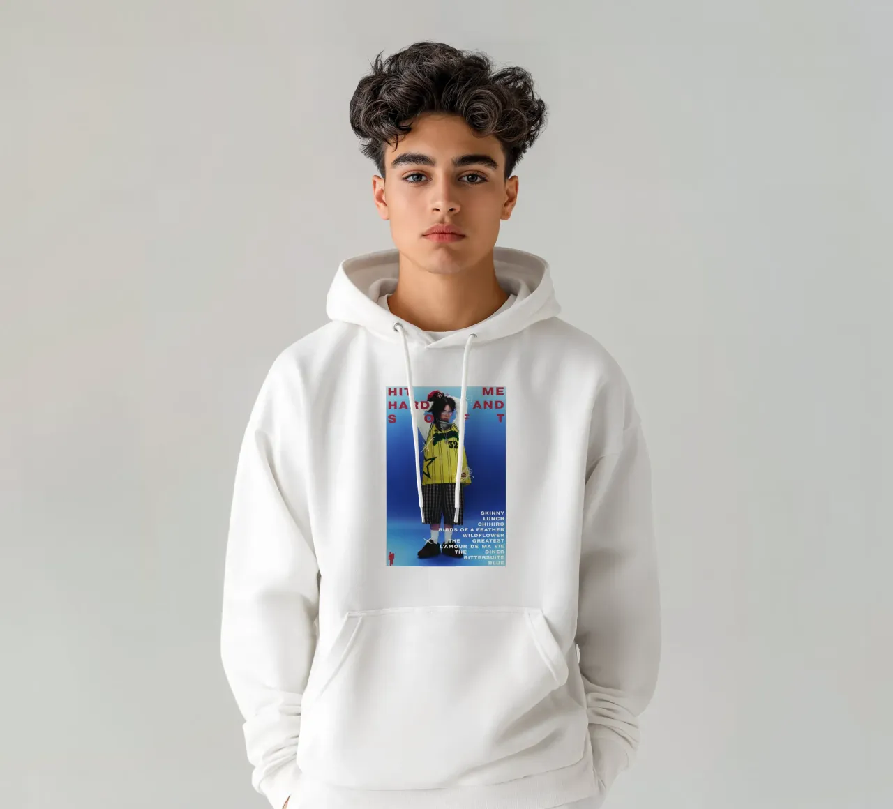 Hit me hard and Soft Billie Eilish felpa con cappuccio da Attaboy Dsgn