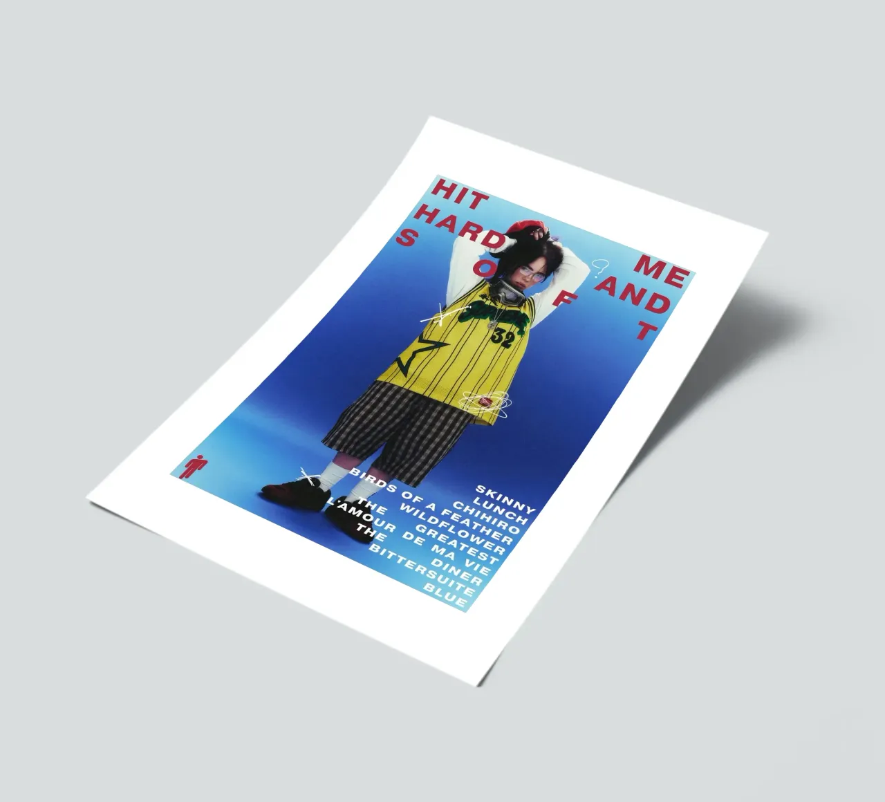 Hit me hard and Soft Billie Eilish sticker sheet by Attaboy Dsgn