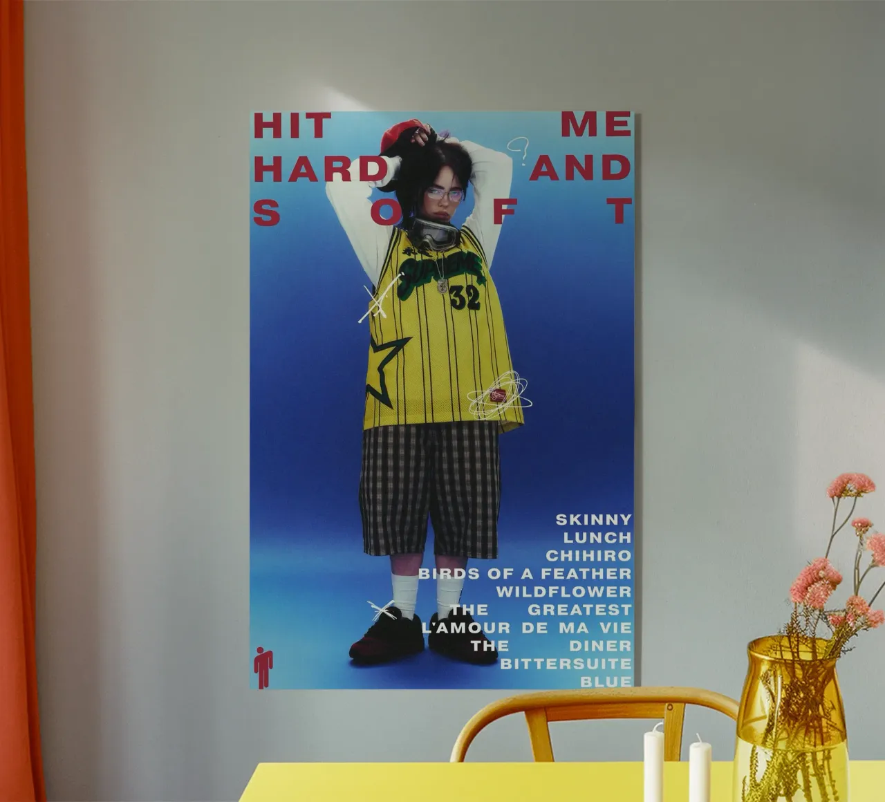Hit me hard and Soft Billie Eilish acryl van Attaboy Dsgn