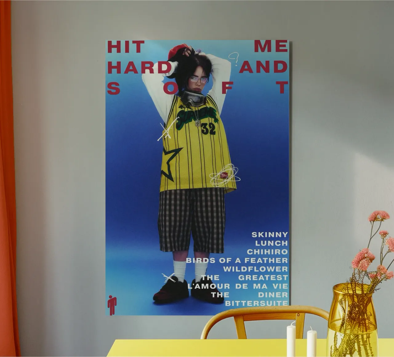 Hit me hard and Soft Billie Eilish alu-dibond by Attaboy Dsgn