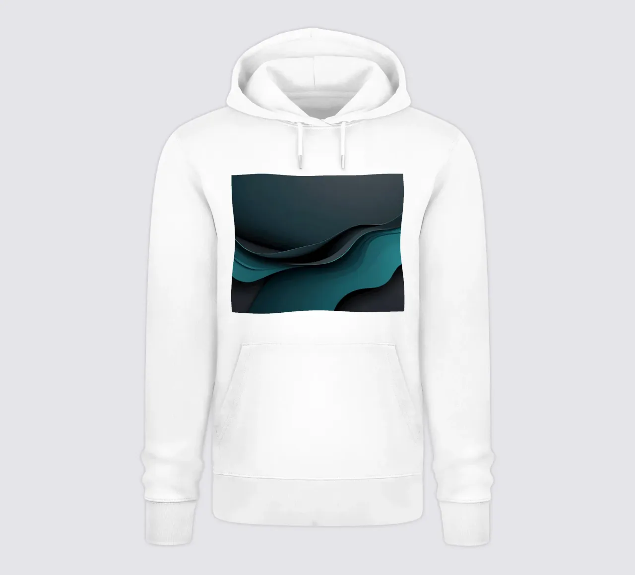 Elegante carta da parati astratta con curve morbide felpa con cappuccio da DesignDoodle