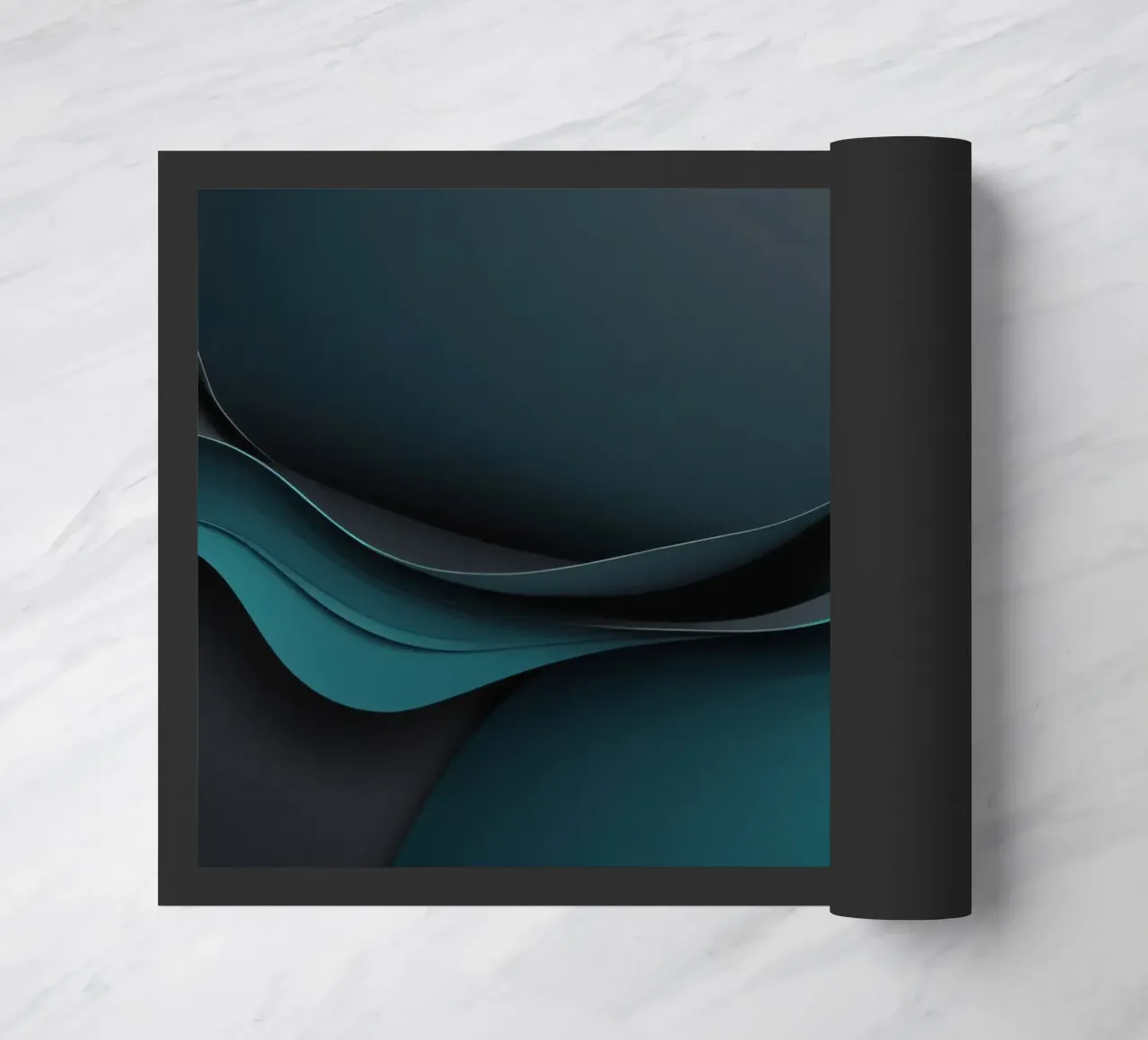 Elegant abstract wallpaper design with smooth curves doormat by DesignDoodle