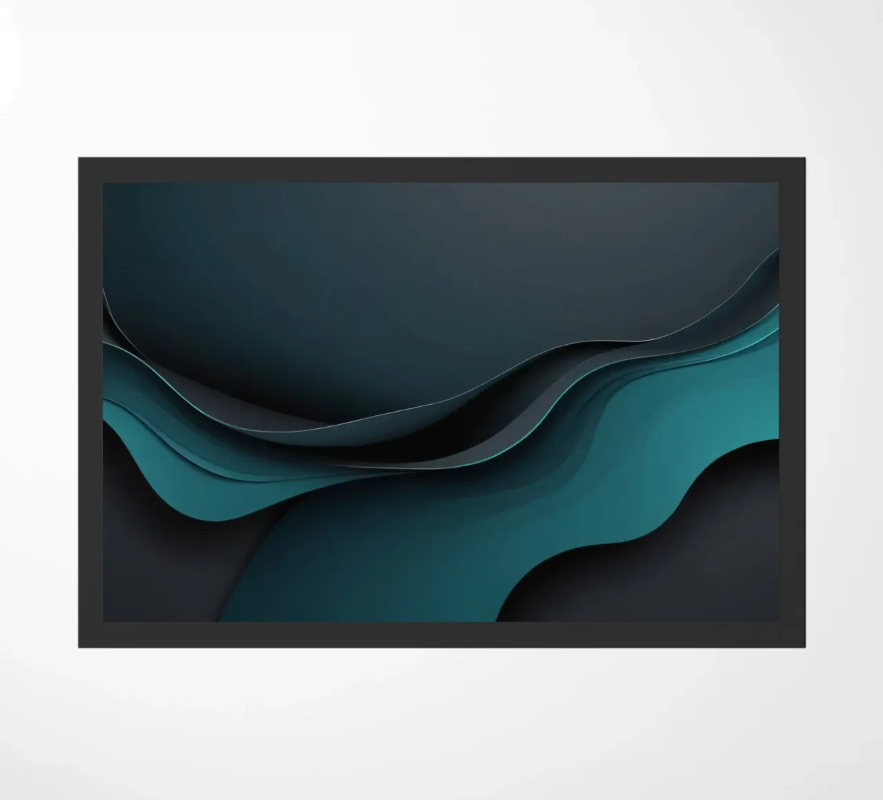 Elegant abstract wallpaper design with smooth curves doormat by DesignDoodle