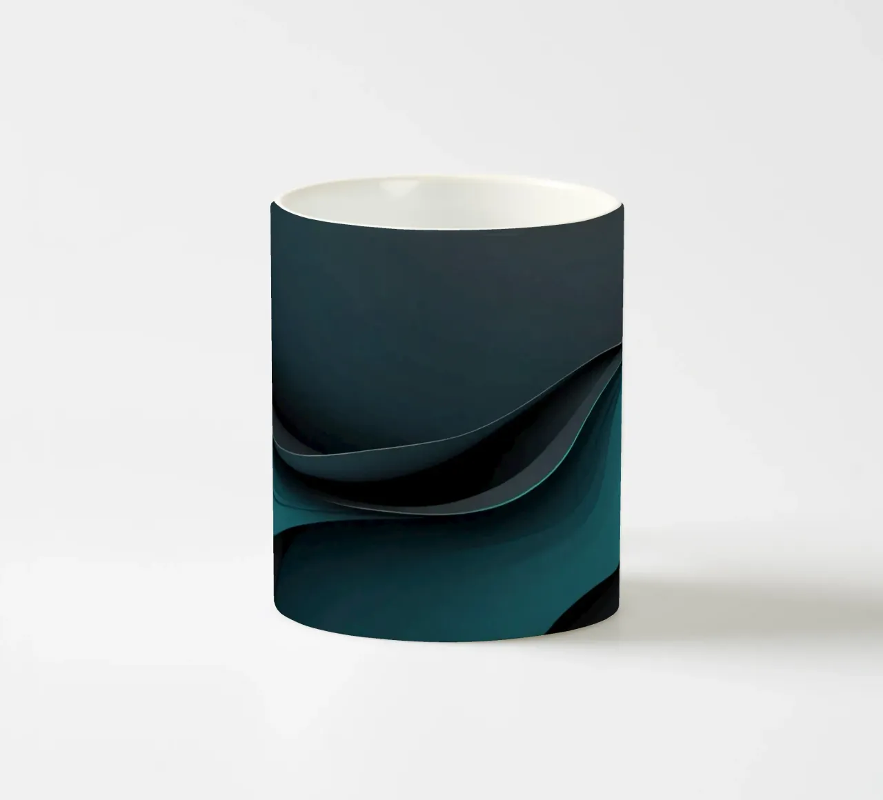 Elegante carta da parati astratta con curve morbide tazza in ceramica da DesignDoodle