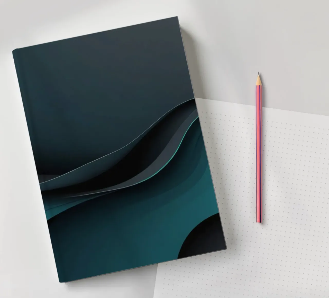 Elegant abstract wallpaper design with smooth curves notebook by DesignDoodle