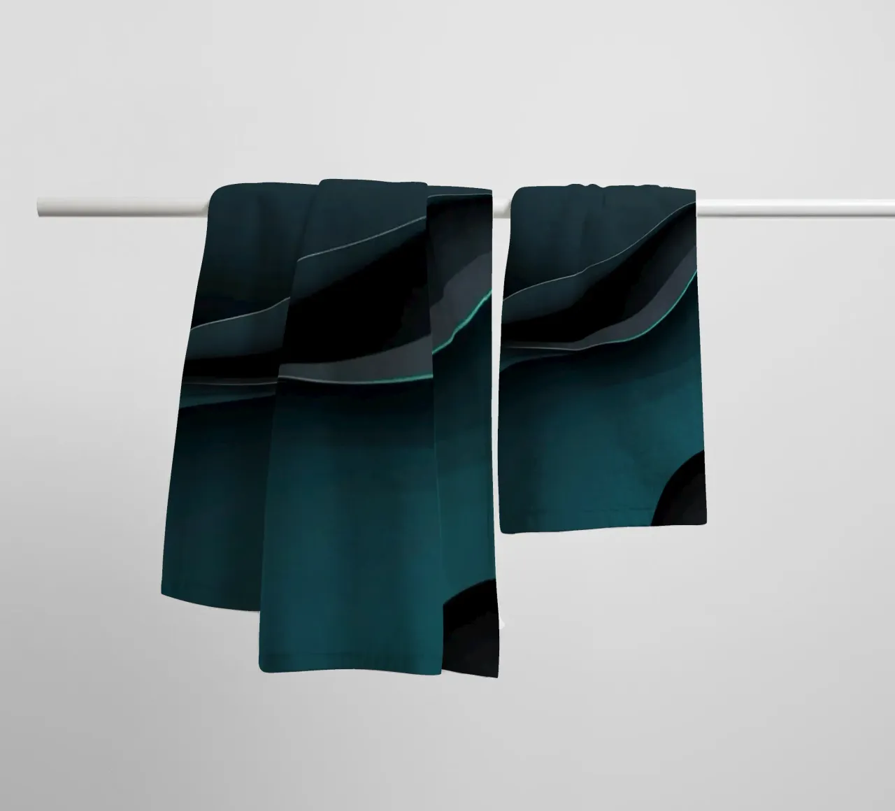 Elegantes abstraktes Tapetendesign mit sanften Kurven Handtuch von DesignDoodle