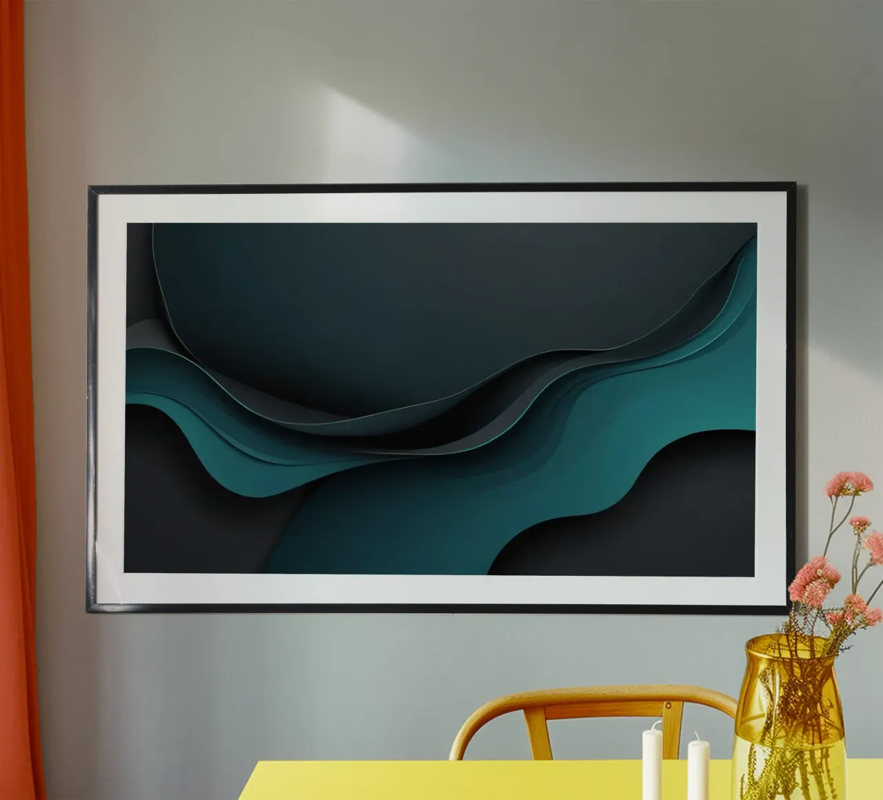 Elegant abstract wallpaper design with smooth curves hahnemühle by DesignDoodle