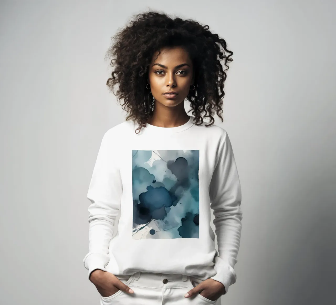 Colorful abstract background design with dynamic brush strok sweatshirt by DesignDoodle