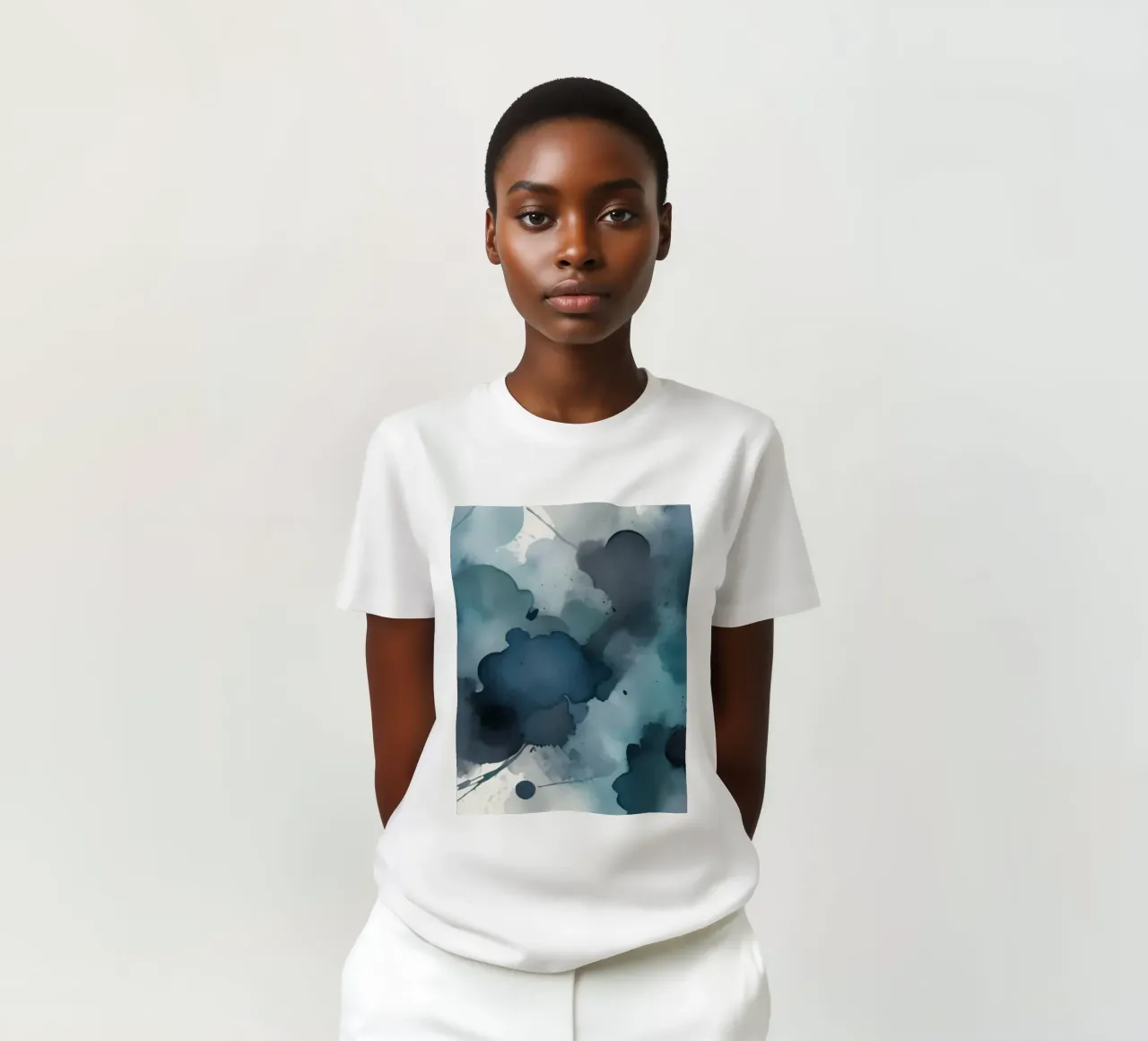 Colorful abstract background design with dynamic brush strok t-shirt by DesignDoodle