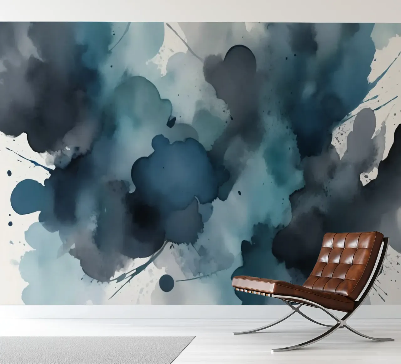 Colorful abstract background design with dynamic brush strok photo wallpaper by DesignDoodle