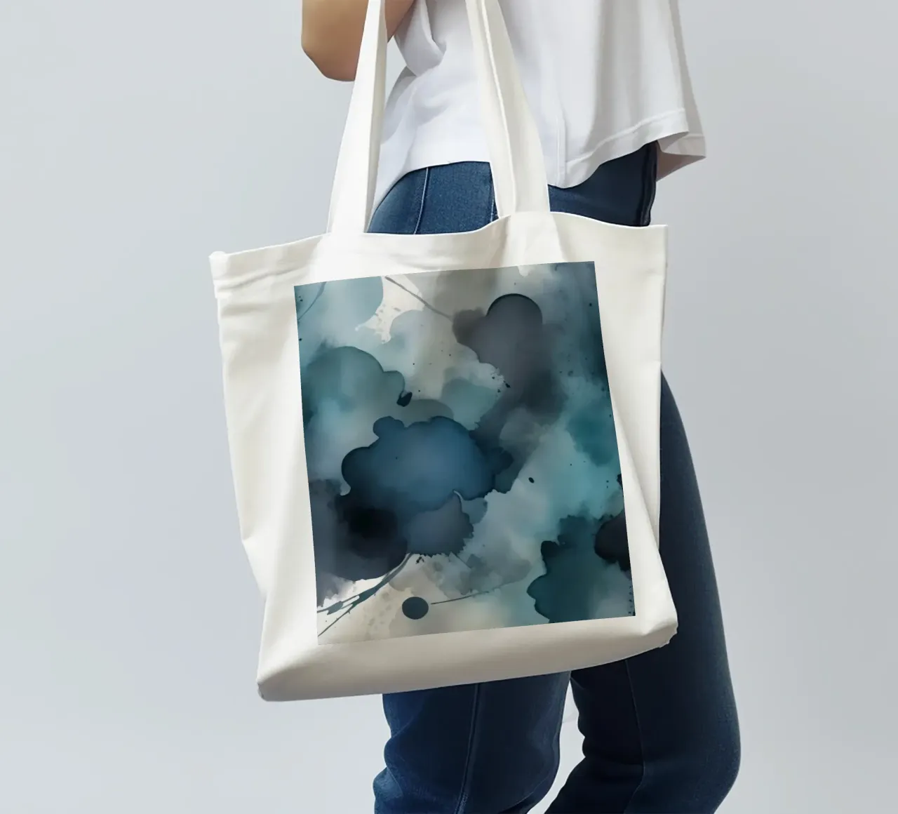 Colorful abstract background design with dynamic brush strok tote bag by DesignDoodle