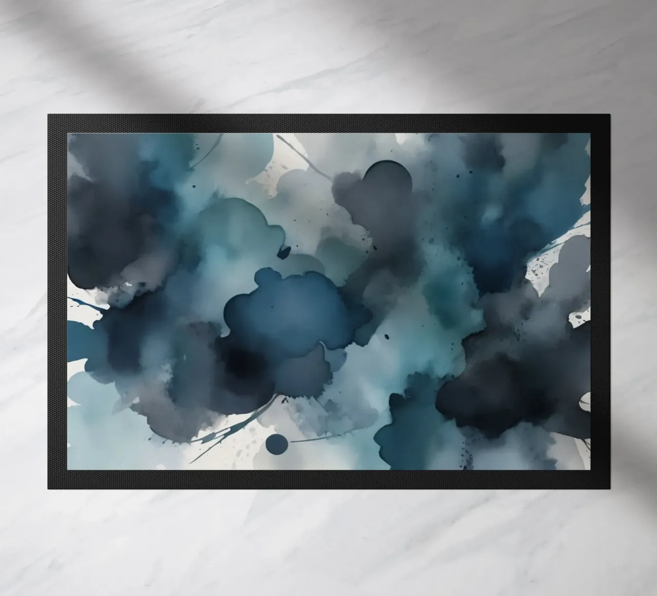 Colorful abstract background design with dynamic brush strok doormat by DesignDoodle