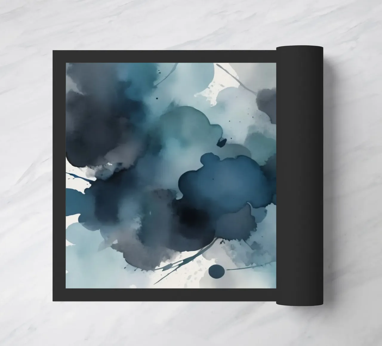 Colorful abstract background design with dynamic brush strok doormat by DesignDoodle