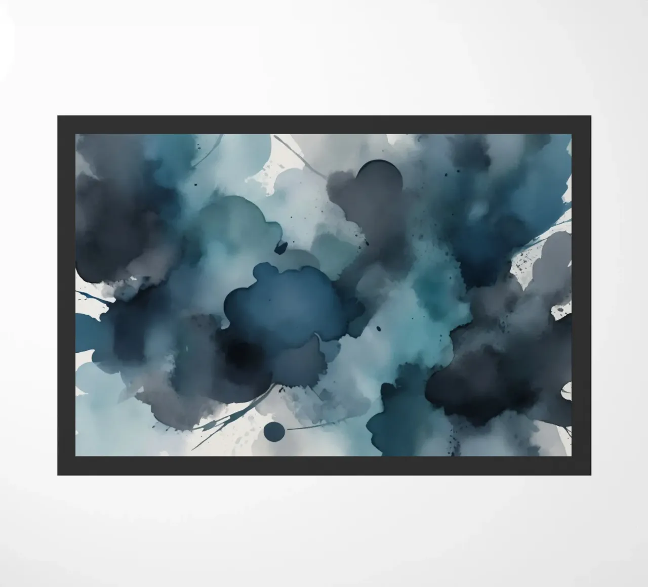 Colorful abstract background design with dynamic brush strok doormat by DesignDoodle