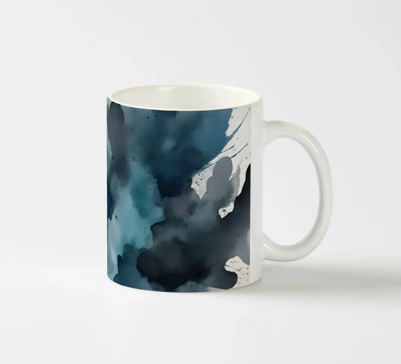 Colorful abstract background design with dynamic brush strok ceramic mug by DesignDoodle