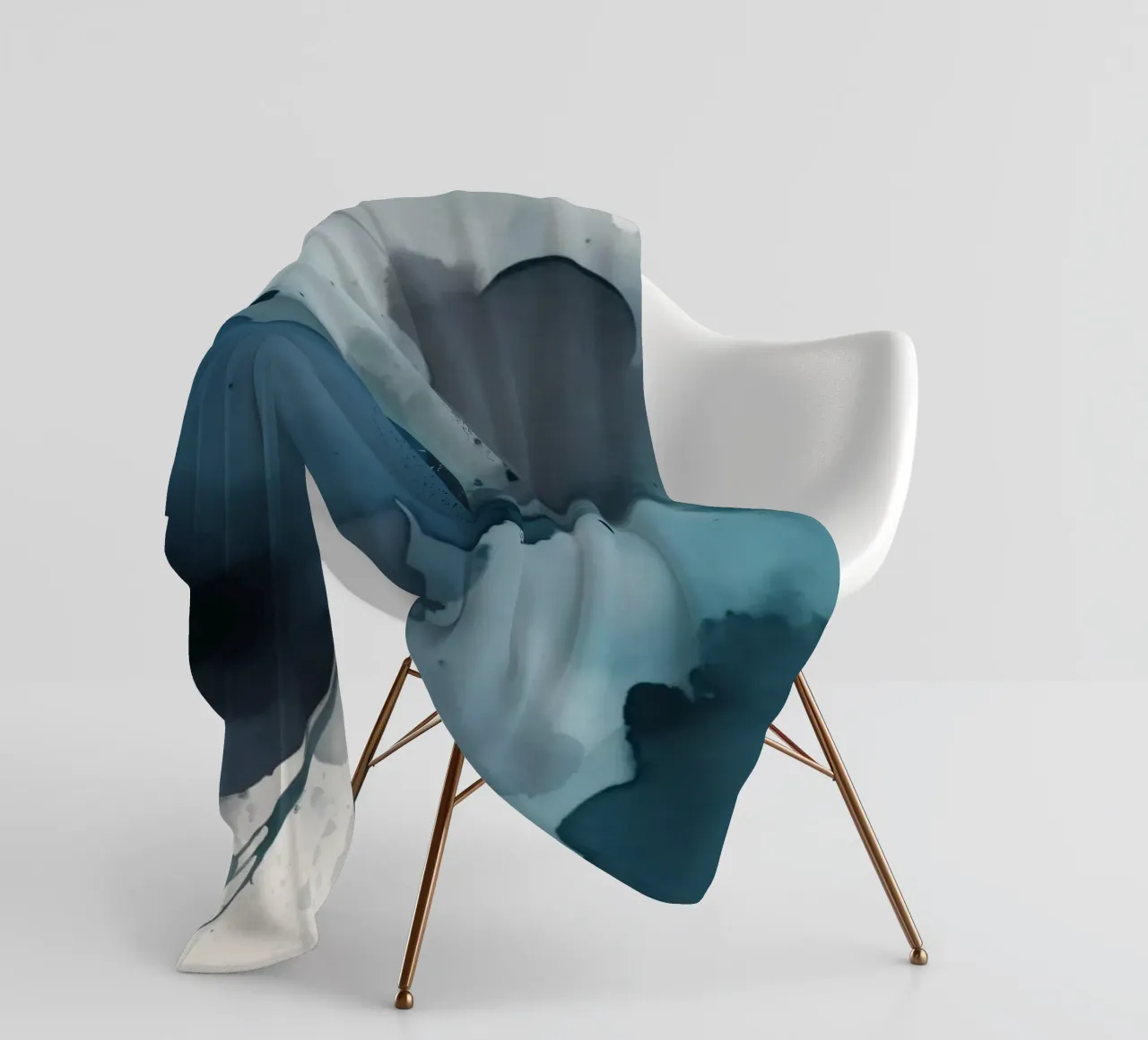 Colorful abstract background design with dynamic brush strok fleece blanket by DesignDoodle