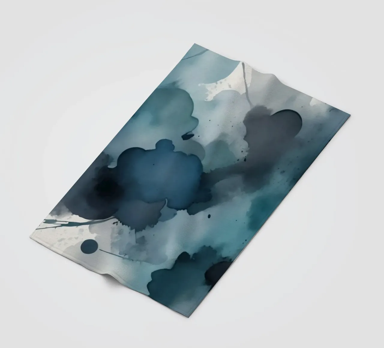 Colorful abstract background design with dynamic brush strok fleece blanket by DesignDoodle