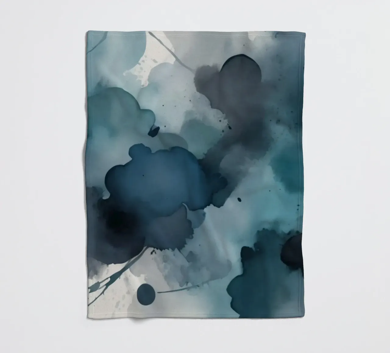 Colorful abstract background design with dynamic brush strok fleece blanket by DesignDoodle