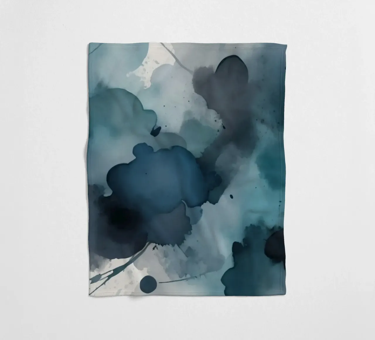 Colorful abstract background design with dynamic brush strok fleece blanket by DesignDoodle