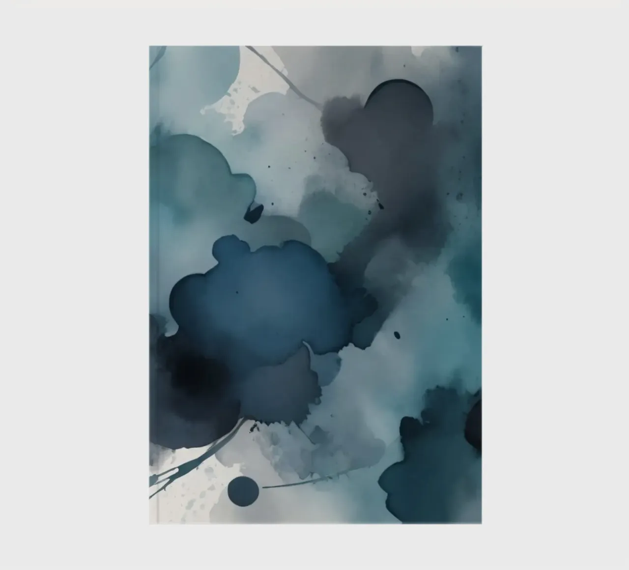 Colorful abstract background design with dynamic brush strok notebook by DesignDoodle