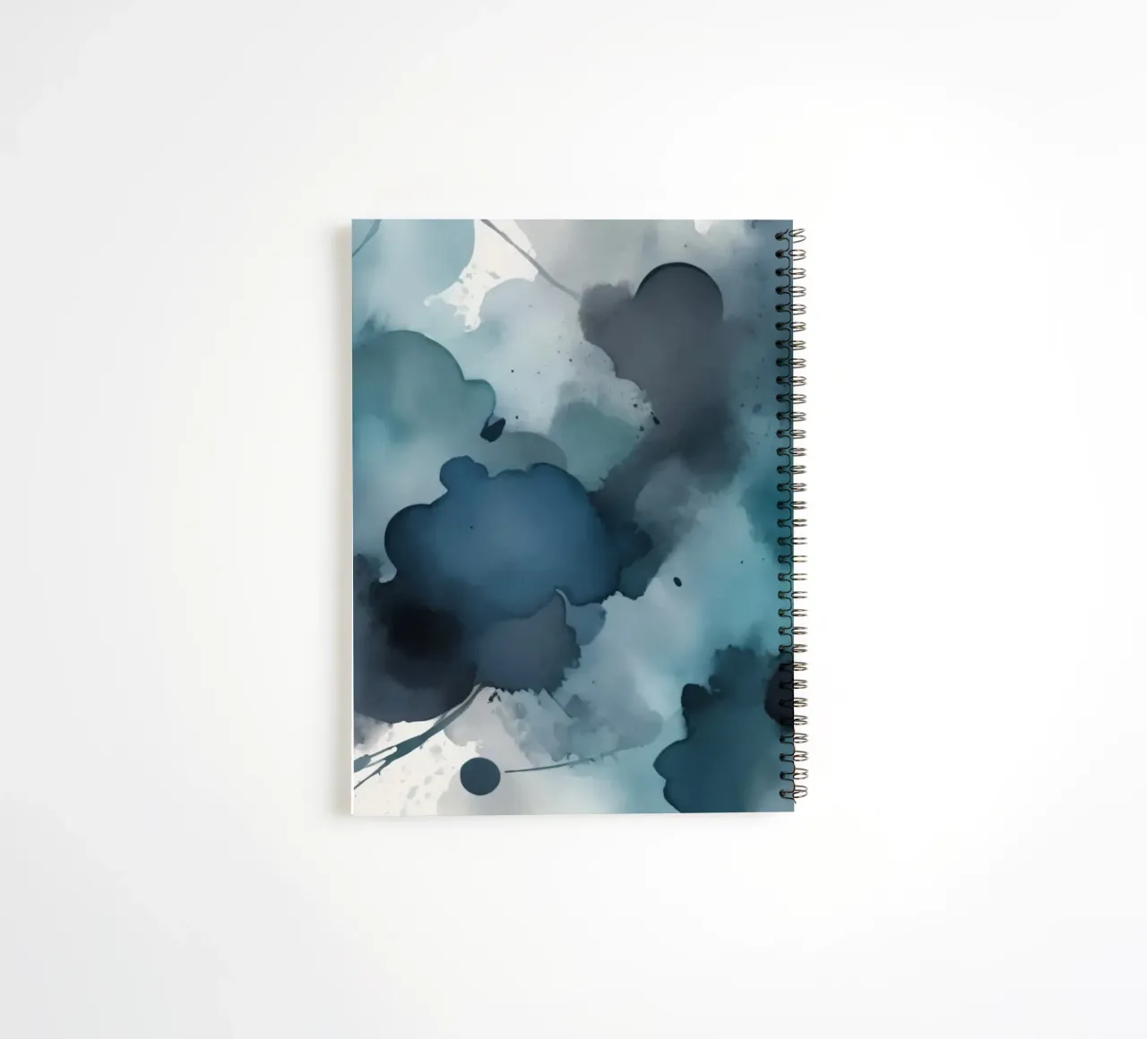Colorful abstract background design with dynamic brush strok spiral notebook by DesignDoodle
