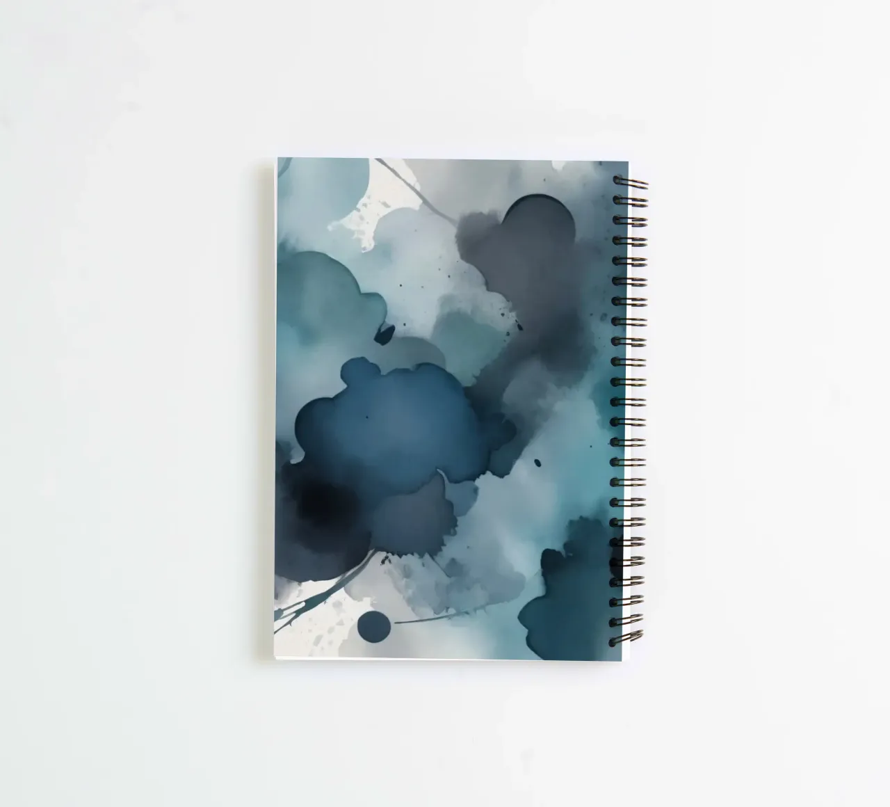 Colorful abstract background design with dynamic brush strok spiral notebook by DesignDoodle