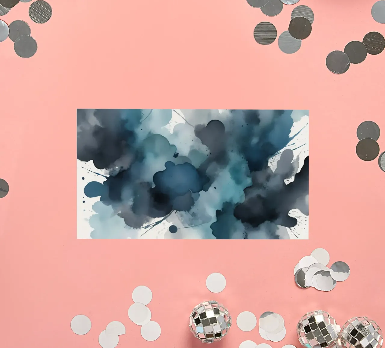 Colorful abstract background design with dynamic brush strok sticker by DesignDoodle