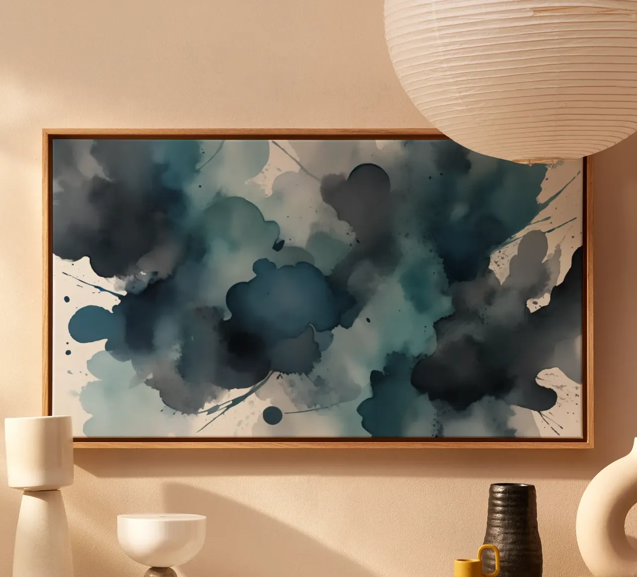 Colorful abstract background design with dynamic brush strok canvas by DesignDoodle