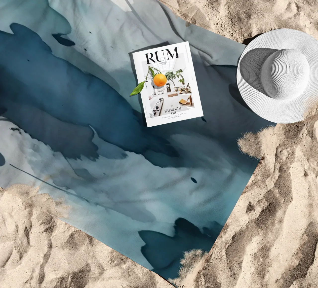 Colorful abstract background design with dynamic brush strok beach towel by DesignDoodle