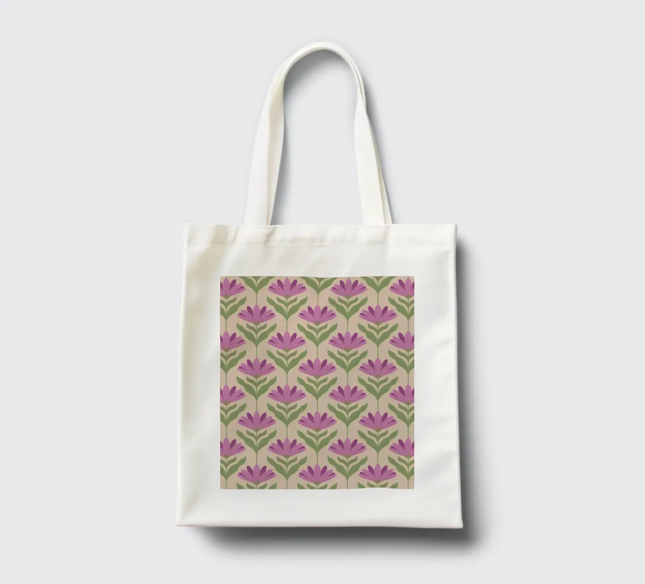 Violet Bloom - Bold Botanical Floral Pattern tote bag by Wackapacka