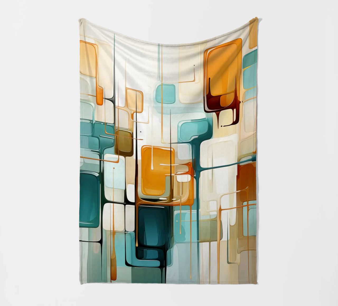 Abstract forms fleece blanket by Imagine