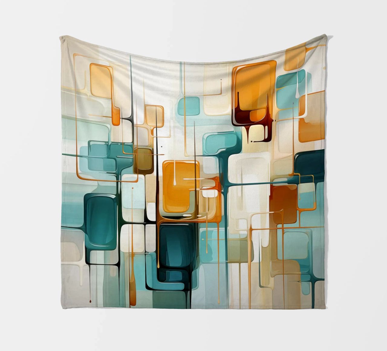 Abstract forms fleece blanket by Imagine