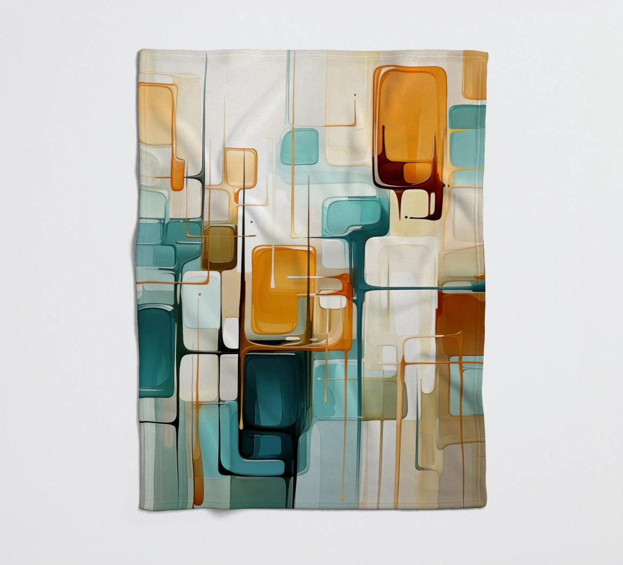 Abstract forms fleece blanket by Imagine