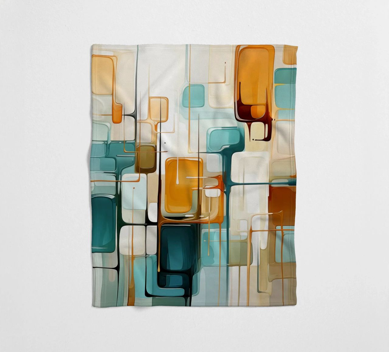Abstract forms fleece blanket by Imagine
