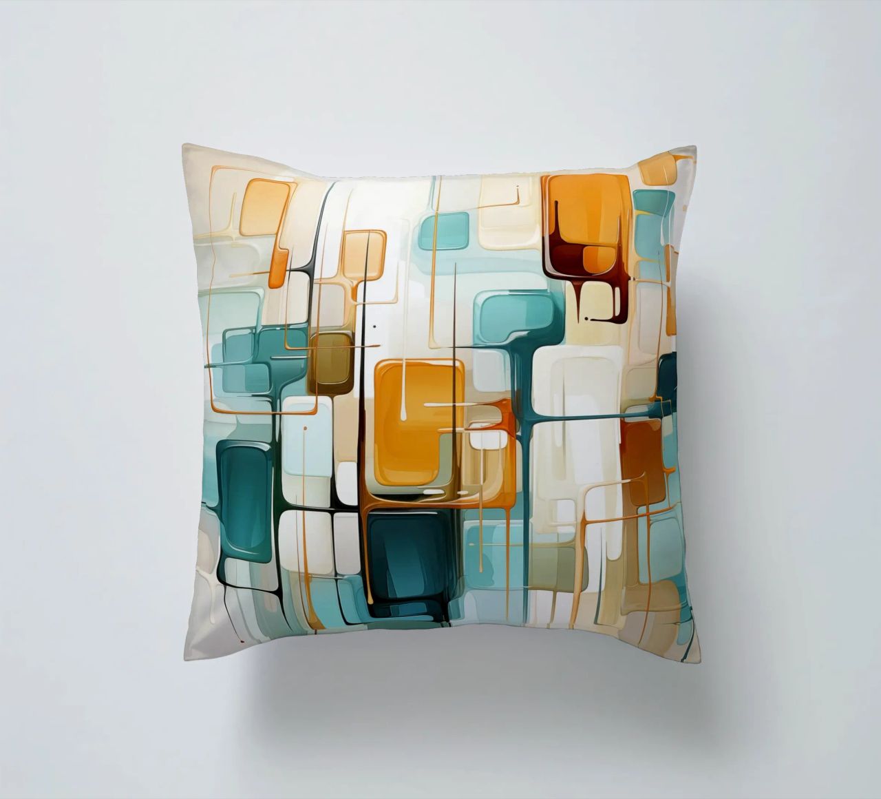 Abstract forms decorative cushion by Imagine
