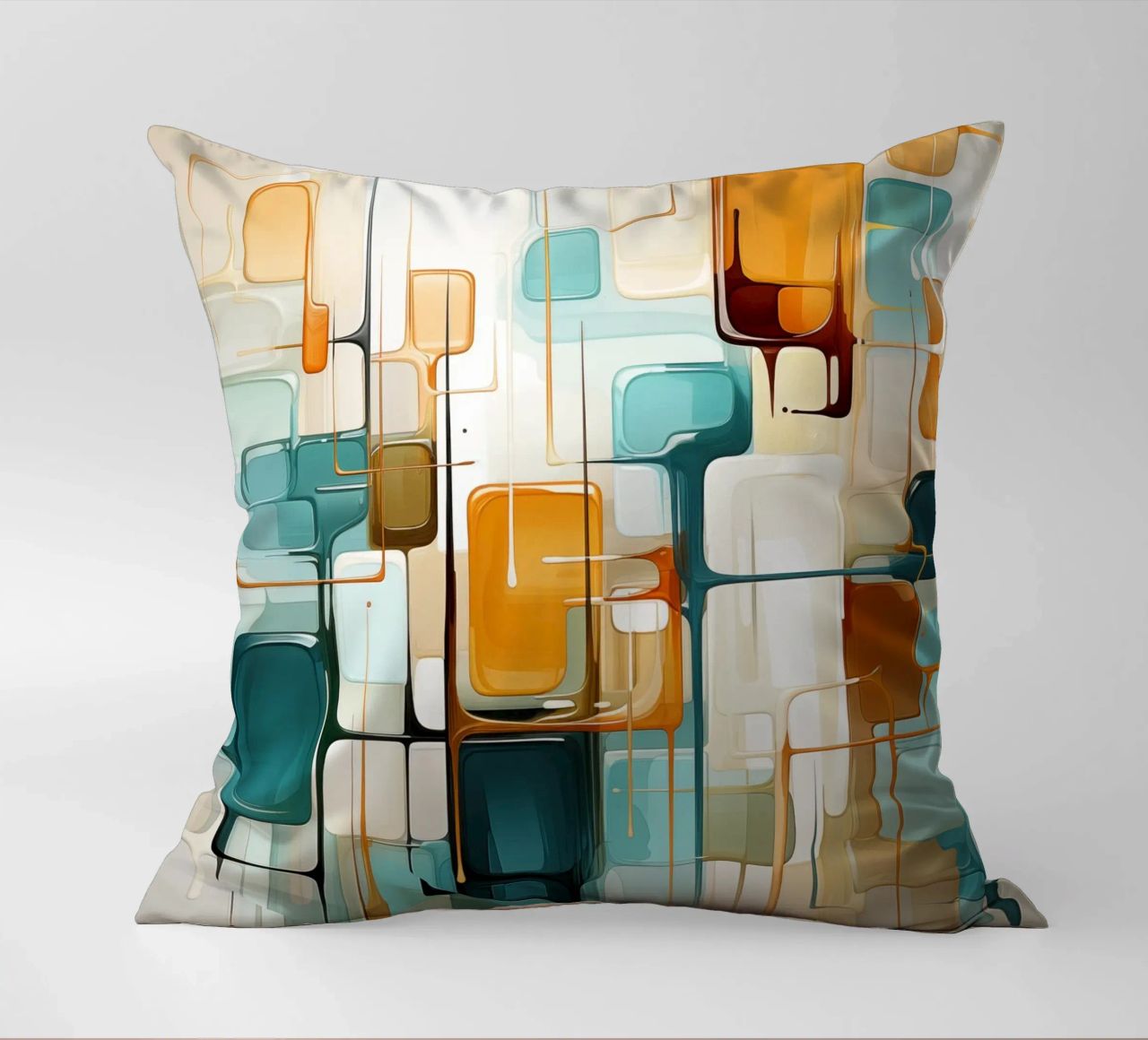 Abstract forms decorative cushion by Imagine