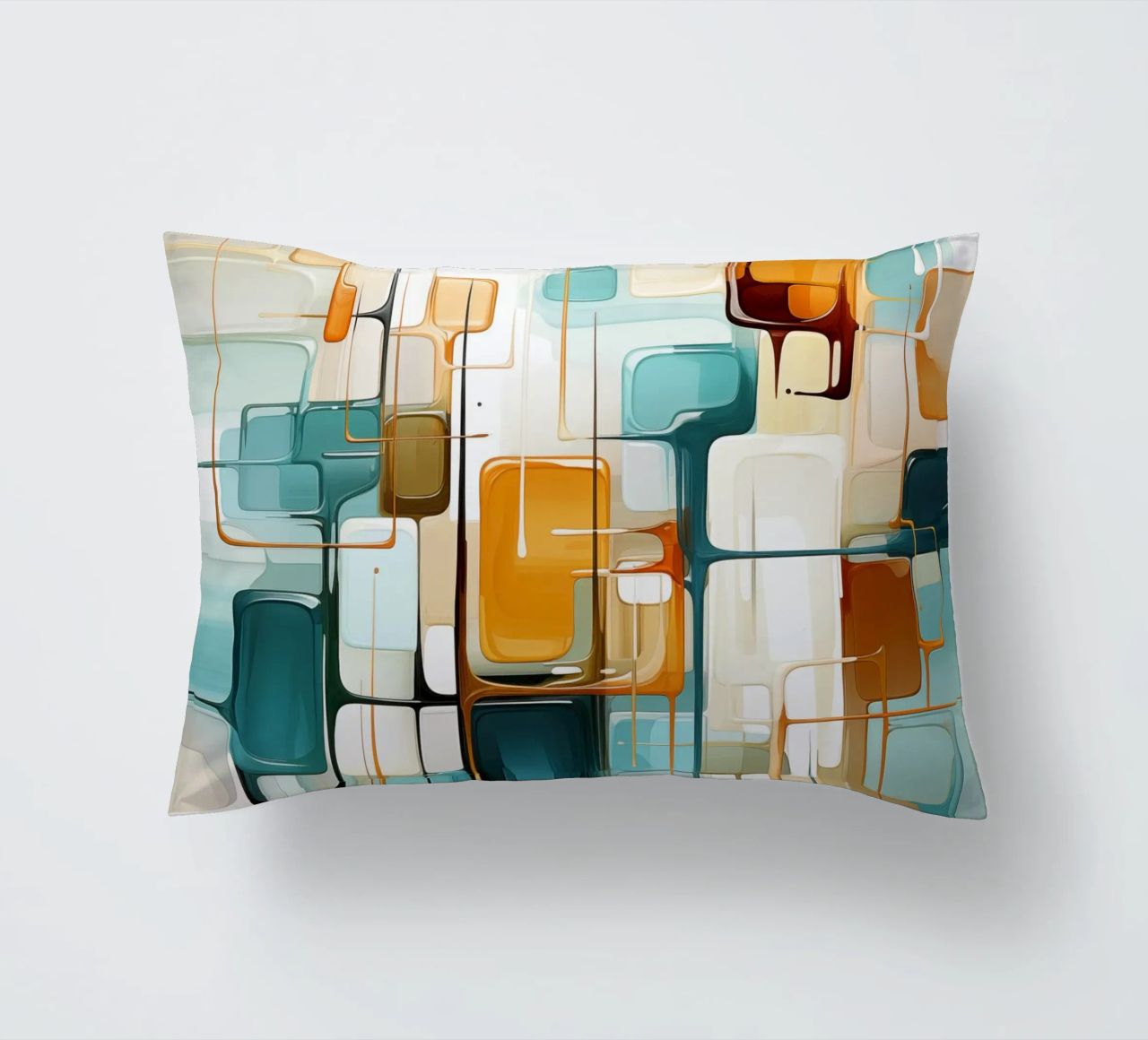 Abstract forms decorative cushion by Imagine