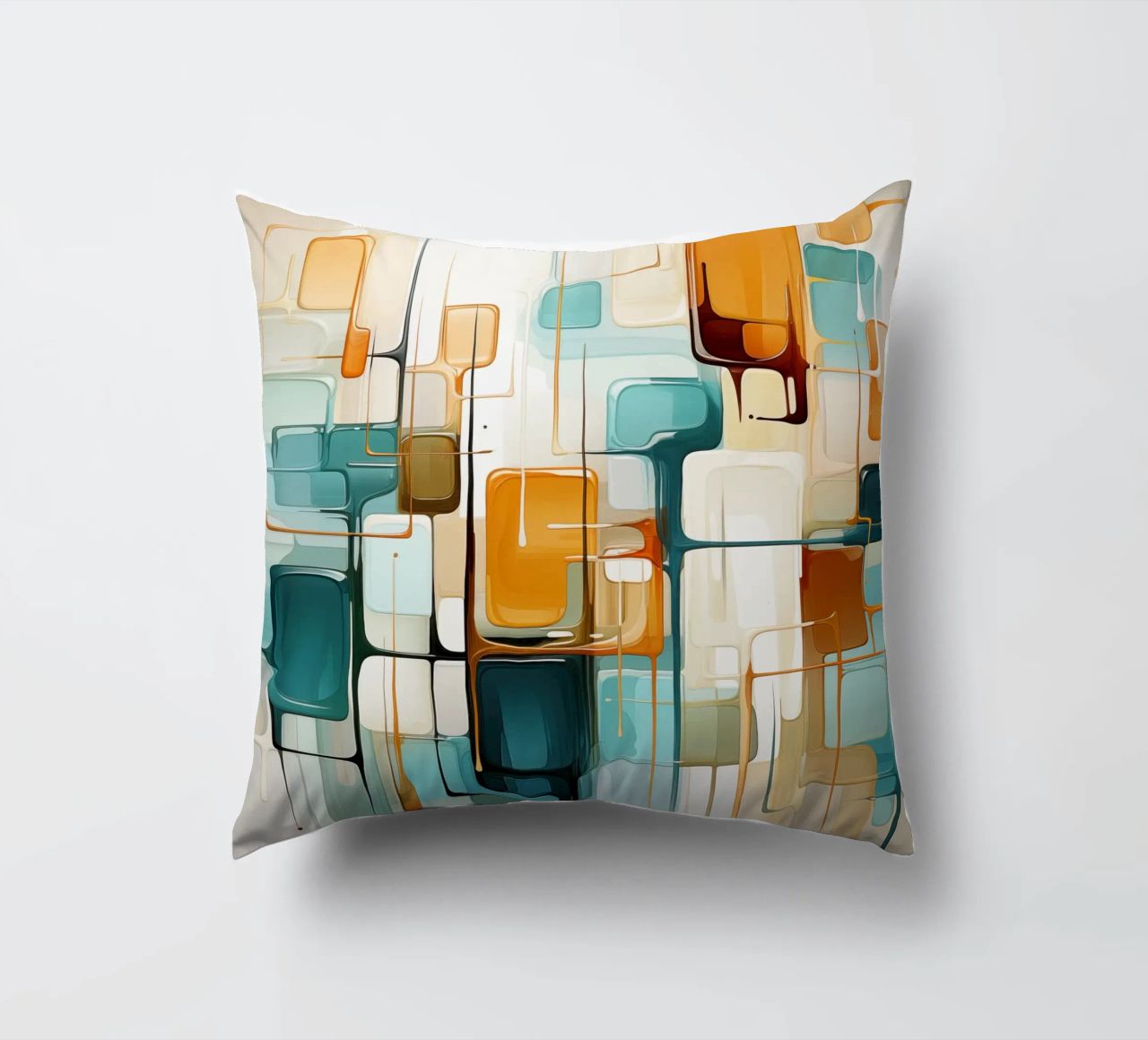 Abstract forms decorative cushion by Imagine
