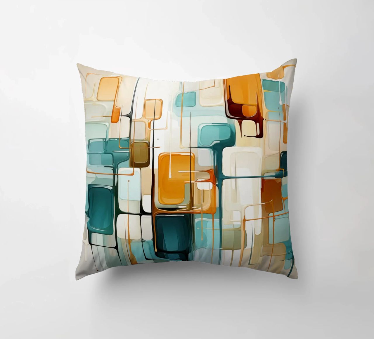 Abstract forms decorative cushion by Imagine