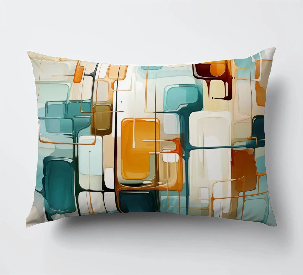 Abstract forms decorative cushion by Imagine